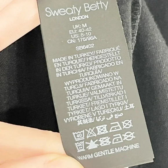 Sweaty Betty Black Sleeveless Drop Waist Casual Midi Dress Women's Size Medium - Picture 7 of 7